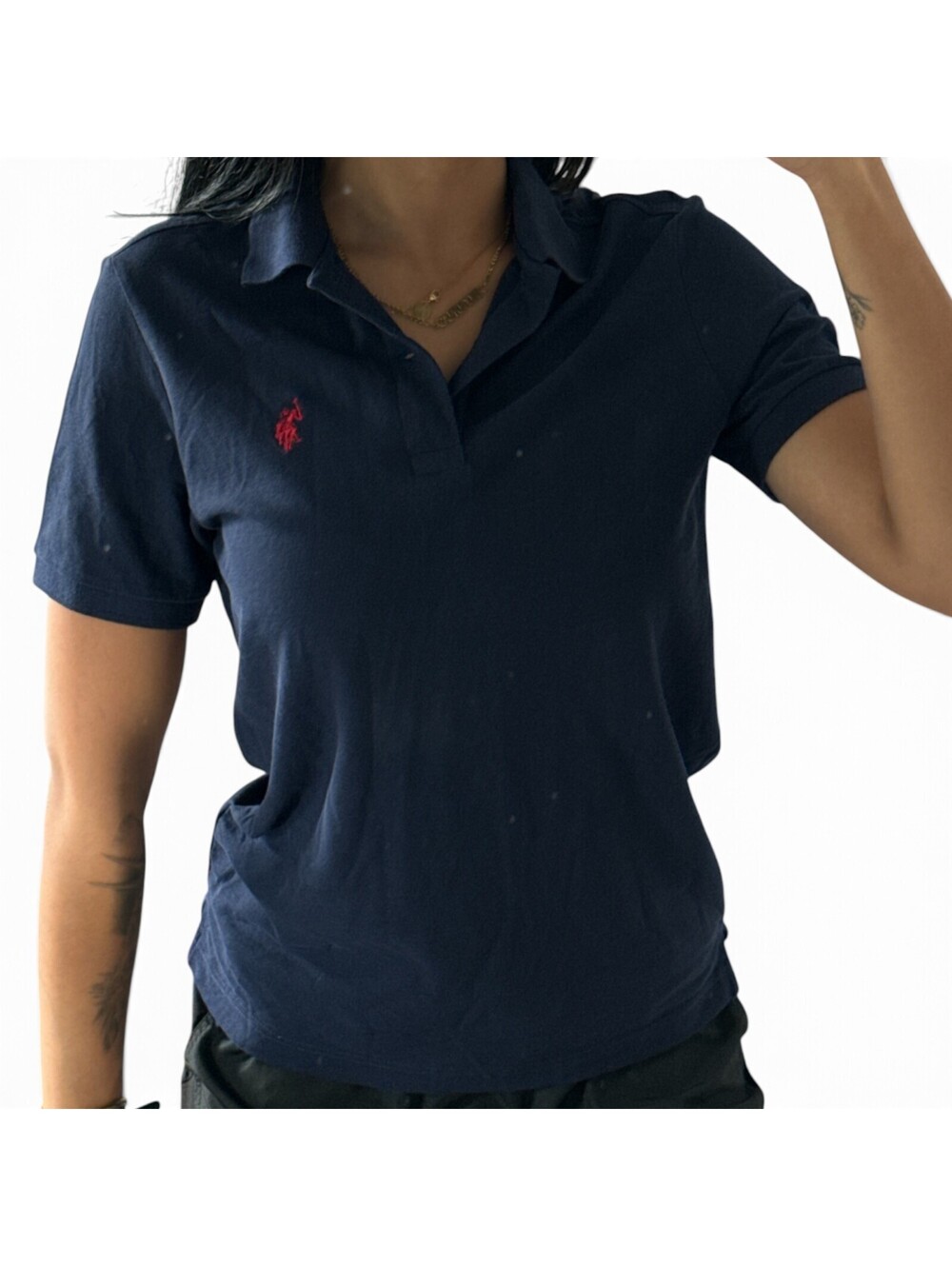 U.S. Polo Assn. Navy Performance Pique Polo Shirt Size S